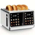 Toaster 4 Slice, Stainless Steel Digital Smart Toaster